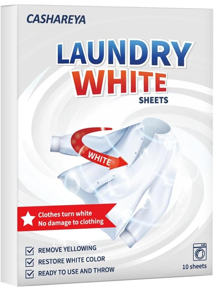 أقراص تبييض الغسيل، وأوراق امتصاص الألوان، ومنظفات البقع تمنع بشكل فعال الملابس من التحول إلى اللون الرمادي أو الأصفر | مستلزمات المنزل والغسيل 10 أقراص - Image 1